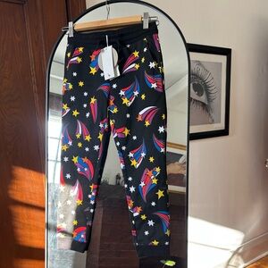 Stella McCartney kids sz 10 Black Shooting Star Joggers